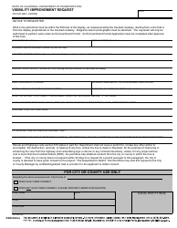 Document preview: Form TR-0165 Visibility Improvement Request - California