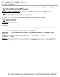 Form DOT TR-PER-0110 Vehicle Inspection Report - Heavy Haul - California, Page 2