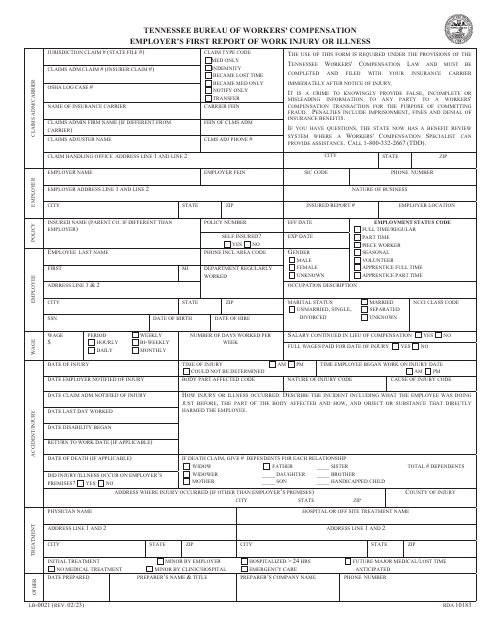 Form C-20 (LB-0021)  Printable Pdf