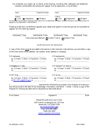 Form LB-1098 Hearing Request - Tennessee, Page 2