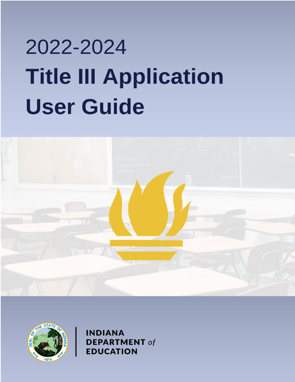 Title Iii Application User Guide - Indiana, Page 1