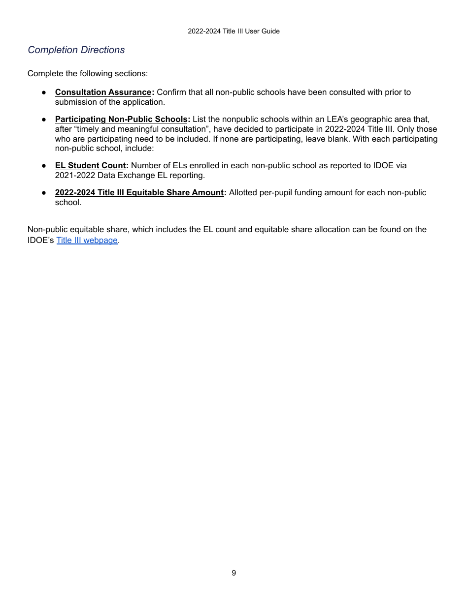 Title Iii Application User Guide - Indiana, Page 8