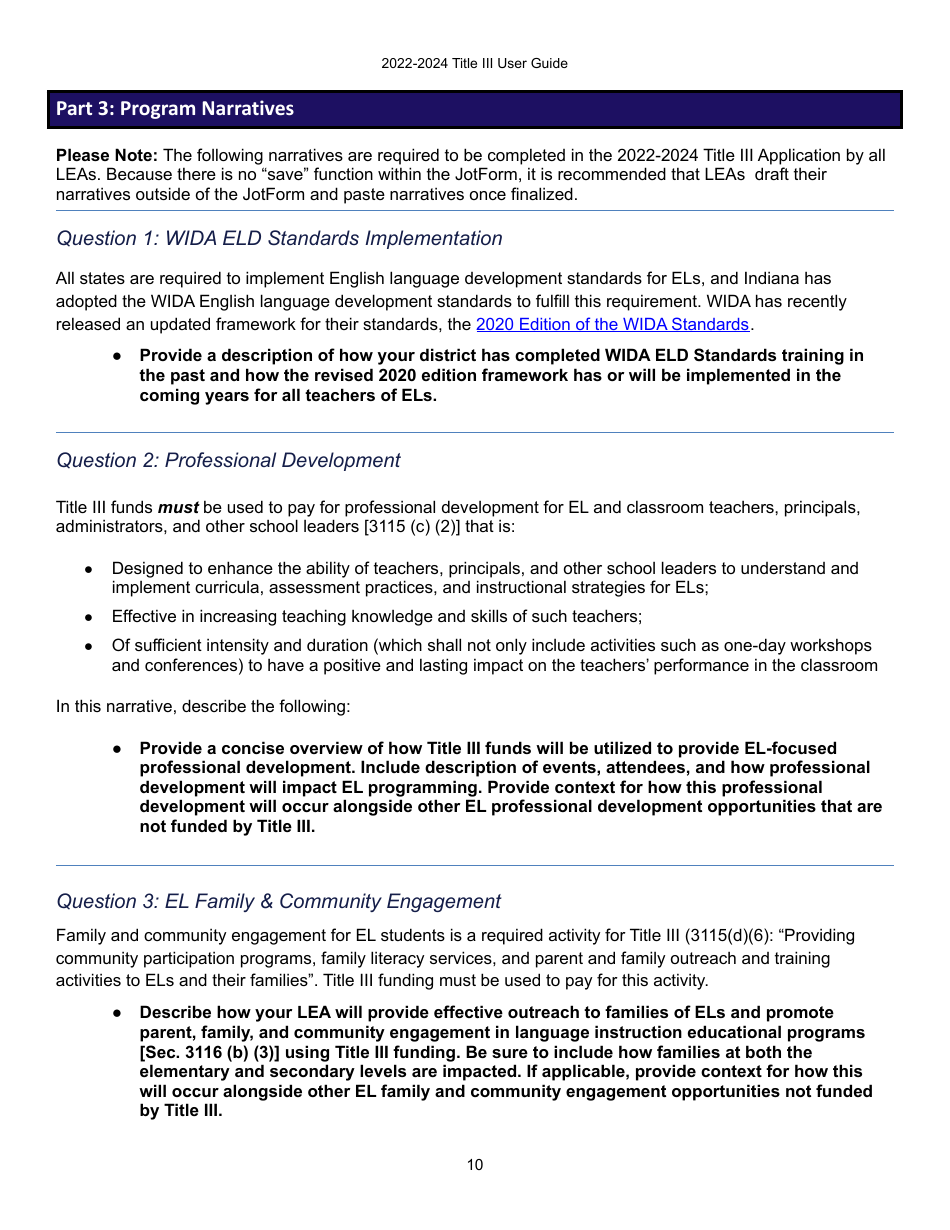 Title Iii Application User Guide - Indiana, Page 9
