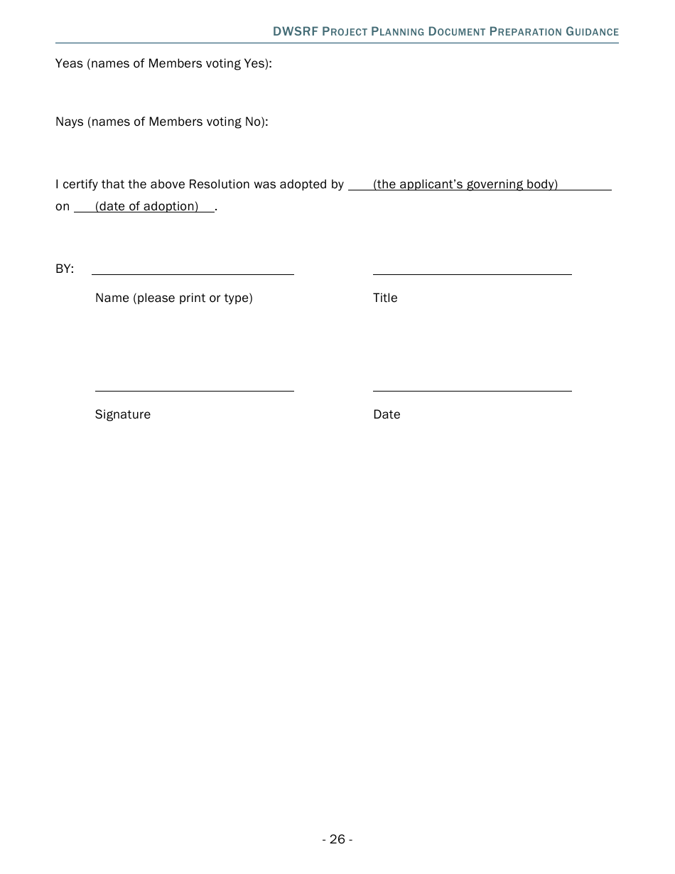 Project Planning Document Preparation Guidance - Drinking Water State Revolving Fund (Dwsrf) - Michigan, Page 26