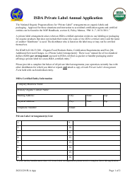 Document preview: Isda Private Label Annual Application - Idaho