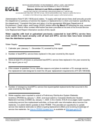 Form EQP5845 Annual Service Line Replacement Report - Michigan