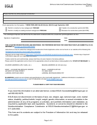 Form EQP1716 Application for Campground Construction Permit - Michigan, Page 2