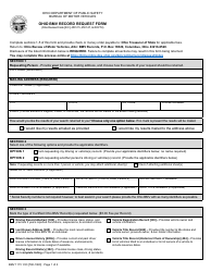 Document preview: Form BMV1173 Ohio Bmv Record Request Form - Ohio