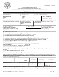 SBA Form 994 Application for Surety Bond Guarantee Assistance