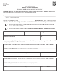 Document preview: Form 729 Odometer Disclosure Statement - Oklahoma