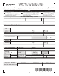 Document preview: Form BUS-APP West Virginia New Business Registration Application - West Virginia
