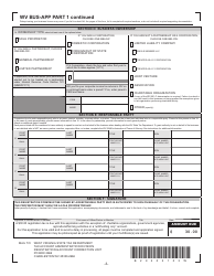 Form BUS-APP West Virginia New Business Registration Application - West Virginia, Page 3