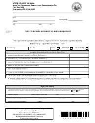Document preview: Form WV/MFT-505 West Virginia Motor Fuel Blender Report - West Virginia