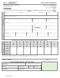 Form VD-017 Special (Vanity) Plate Application - Vermont, Page 2