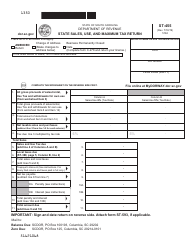 Form ST-455 State Sales, Use, and Maximum Tax Return - South Carolina, Page 2