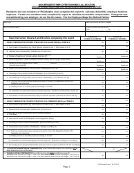 Annual Reconciliation of Employee Earnings Tax - City of Philadelphia, Pennsylvania, Page 2