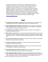 Instructions for Electronic Housing Element Sites Inventory Form - California, Page 6
