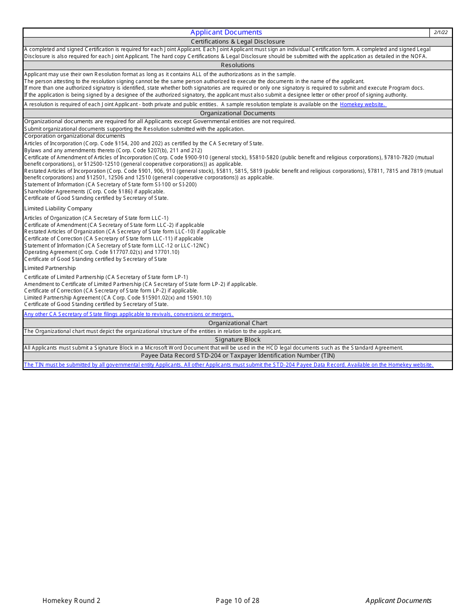 Homekey Round 2 Application Workbook - California, Page 10
