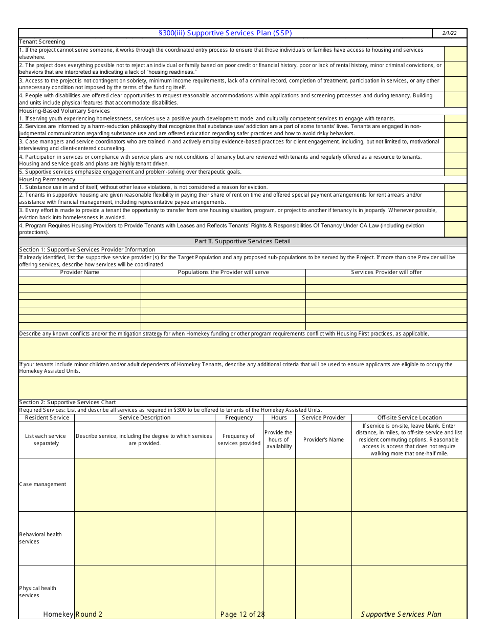 Homekey Round 2 Application Workbook - California, Page 12