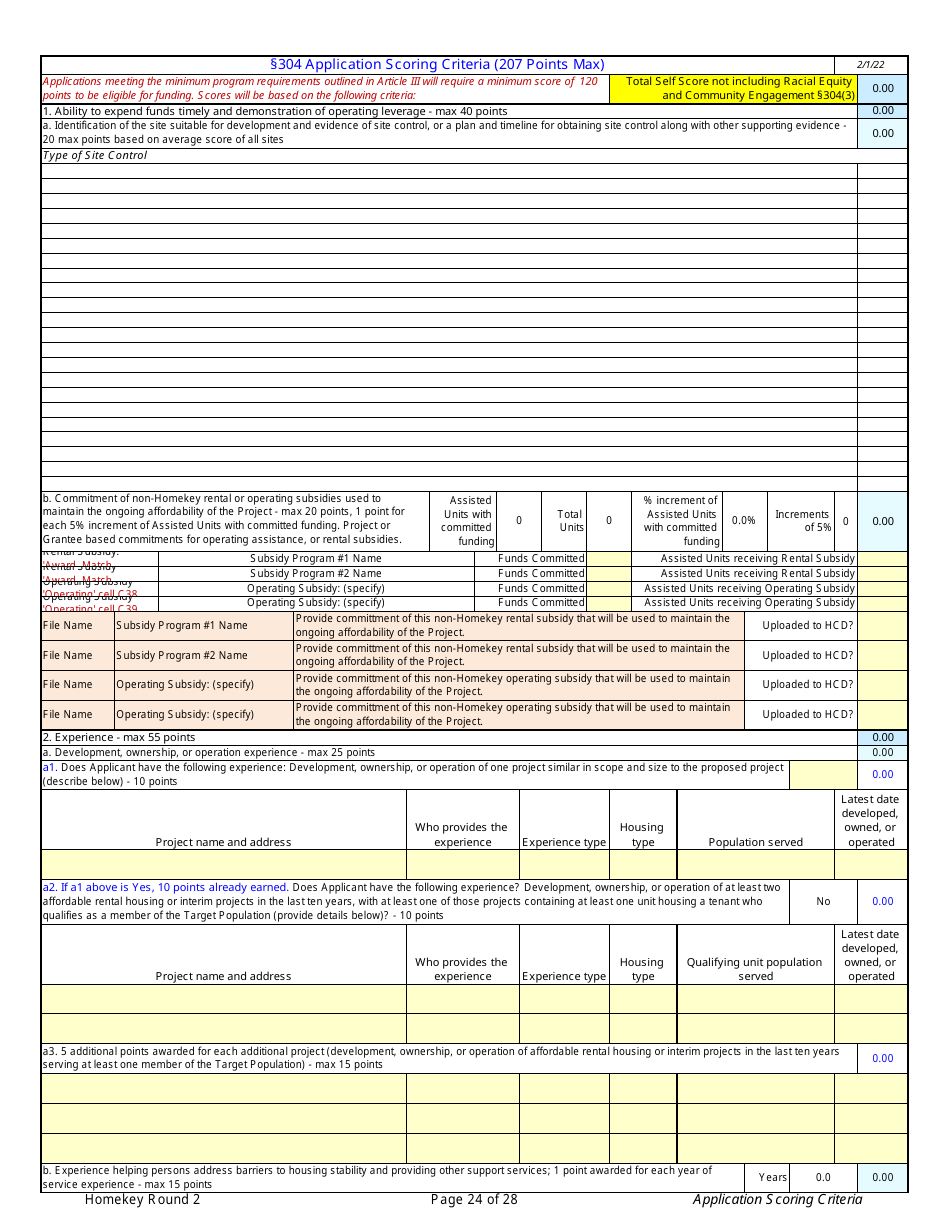 Homekey Round 2 Application Workbook - California, Page 24