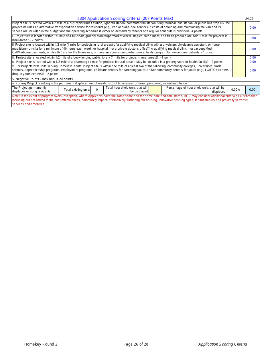 Homekey Round 2 Application Workbook - California, Page 26