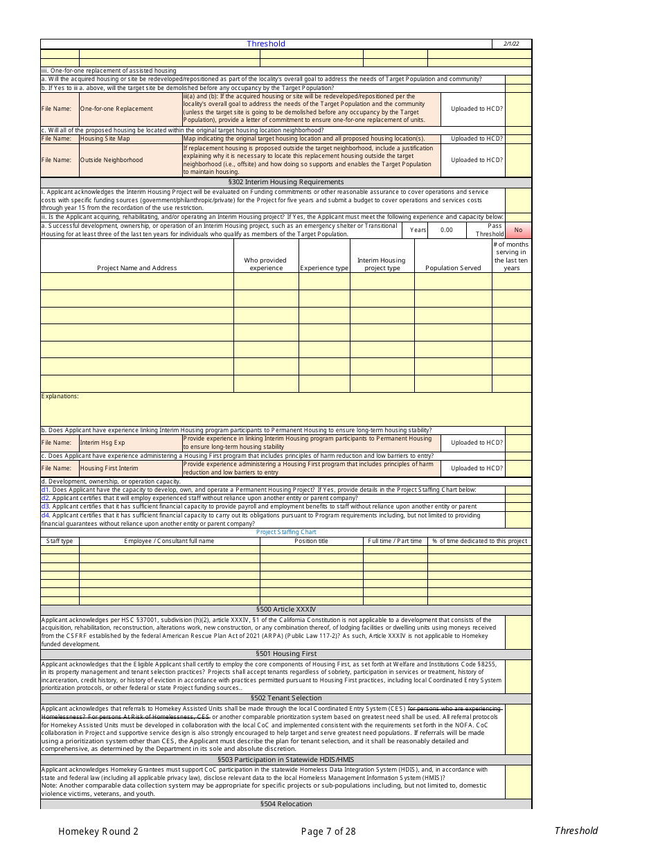 Homekey Round 2 Application Workbook - California, Page 7