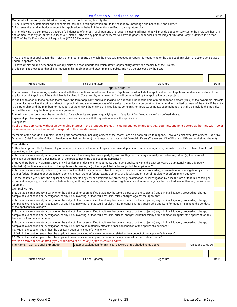 Homekey Round 2 Application Workbook - California, Page 9