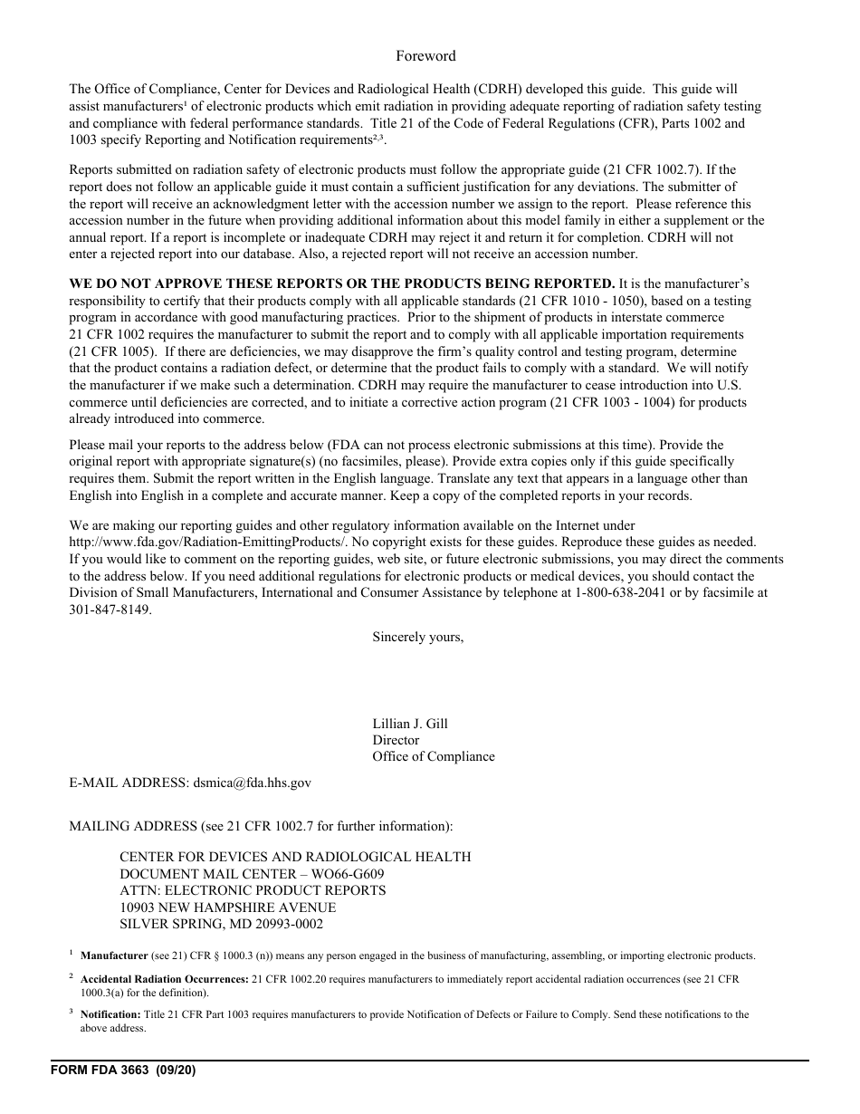Form FDA3663 Abbreviated Reports on Radiation Safety for Microwave Products (Other Than Microwave Ovens), Page 4