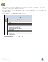 Appendix D-3 Income Certification for Microenterprise Owner(S) - Community Development Block Grant (Cdbg) - California, Page 2