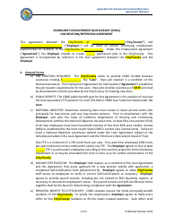 Document preview: Appendix D-6 Job Creation/Retention Agreement - Community Development Block Grant (Cdbg) - California