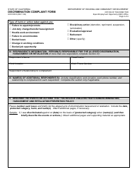 Form HCD DIR8 Discrimination Complaint Form - California, Page 2