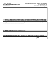 Form HCD DIR8 Discrimination Complaint Form - California, Page 3