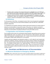 Minimum Habitability Standards for Shelter and Housing Policy - Emergency Solutions Grant Program (Esg) - California, Page 4
