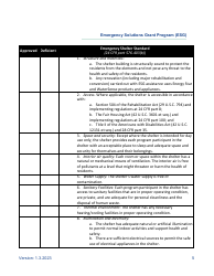 Minimum Habitability Standards for Shelter and Housing Policy - Emergency Solutions Grant Program (Esg) - California, Page 5