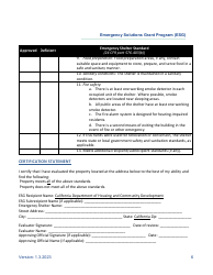 Minimum Habitability Standards for Shelter and Housing Policy - Emergency Solutions Grant Program (Esg) - California, Page 6