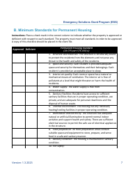 Minimum Habitability Standards for Shelter and Housing Policy - Emergency Solutions Grant Program (Esg) - California, Page 7