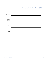 Verification of Match Commitment - Emergency Solutions Grant Program (Esg) - California, Page 4