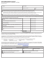 Document preview: Form SFN62056 Dbe Reimbursement Request - North Dakota