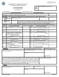 Document preview: CBP Form 301 Customs Bond