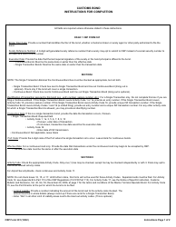 CBP Form 301 Customs Bond, Page 4