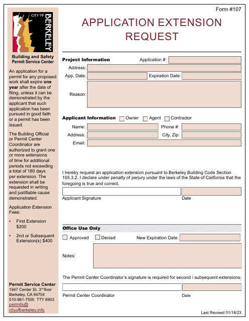 Form 107  Printable Pdf