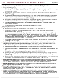 Form 163 Code Compliance Checklist - Bathroom and Laundry - City of Berkeley, California, Page 2