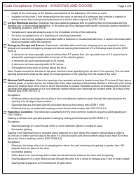 Form 161 Code Compliance Checklist - Windows and Doors - City of Berkeley, California, Page 2