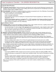 Form 164 Calgreen Residential Checklist - City of Berkeley, California, Page 5
