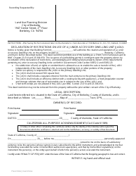 Declaration of Restrictions on Use of a Junior Accessory Dwelling Unit (Jadu) - City of Berkeley, California