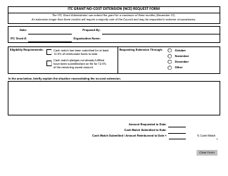 Document preview: Itc Grant No-Cost Extension (Nce) Request Form - Idaho