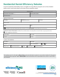 Form DG-1278 Residential Rental Efficiency Rebates - Prince Edward Island, Canada, Page 3