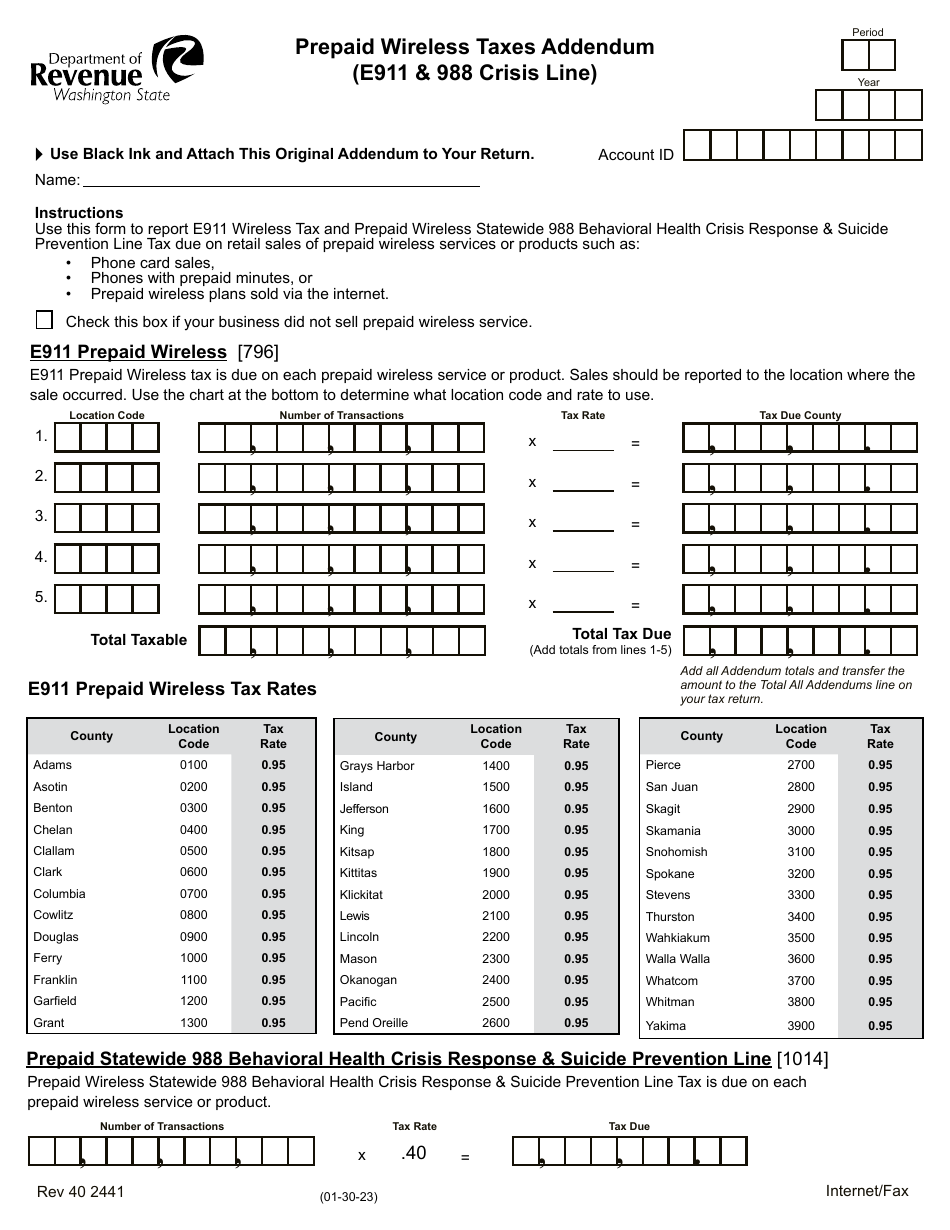 form-rev40-2441-download-printable-pdf-or-fill-online-prepaid-wireless-taxes-addendum-e911