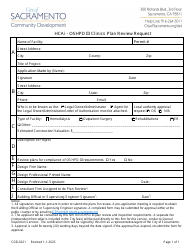 Document preview: Form CDD-0221 Hcai - Oshpd Iii Clinics Plan Review Request - City of Sacramento, California