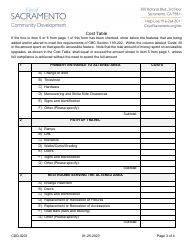 Form CDD-0201 California Building Code Accessibility Upgrade Requirements for Existing Non-residential Buildings - City of Sacramento, California, Page 3